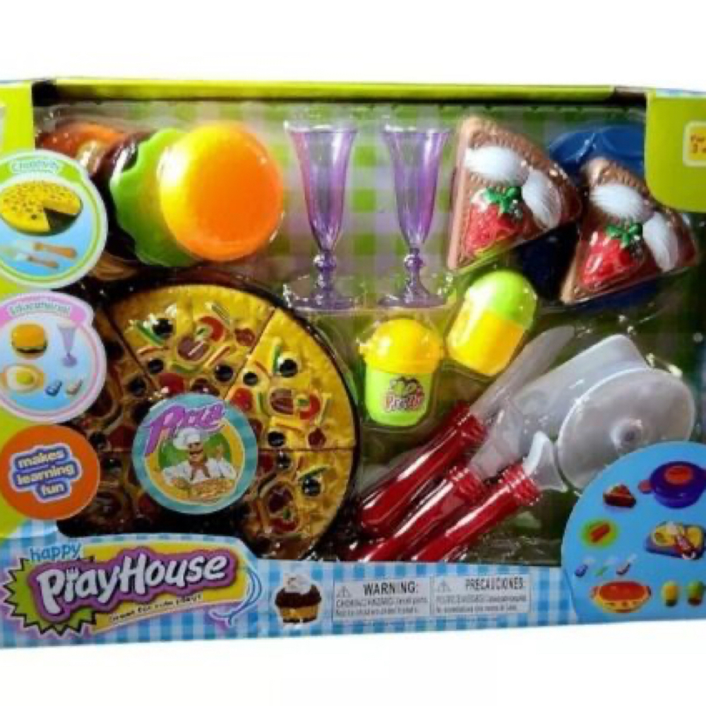 Happy Play House Pizza Food Toy - Plastic Toy - Birthday Gift - Christmas Gift